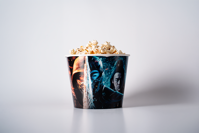 Balde de papel para pipoca em cinema